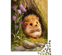 Puzzle Da 1000 Pezzi Per Adolescenti Cute Hedgehog Painting Puzzle Giochi Divertenti Regalo Decorativo Perfetto Per Amici E Familiari 70x50cm/1000pcs