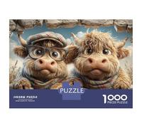 Puzzle Da 1000 Pezzi Per Adolescenti Cute Highland Cow Wall Art Puzzle Per Adolescenti Giocattoli Fai Da Te Analisi E Logica Per Compleanno, Natale 70x50cm/1000pcs