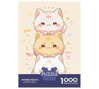 Puzzle Da 1000 Pezzi Per Adolescenti Cute Kawaii Cats Japan Art Puzzle Per Adulti Gioco Pratico Taglio Di Precisione Ottimo Regalo Per I Giocatori 52x38cm/1000pcs