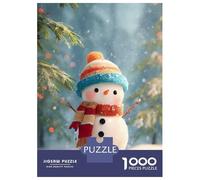 Puzzle Da 1000 Pezzi Per Adolescenti Cute Snowman in Winter Wonderland Puzzle Per Adulti Giocattoli Antistress Regalo Di Compleanno Regali Di Natale Per Compleanno 38x26cm/1000pcs