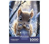 Puzzle Da 1000 Pezzi Per Adolescenti Cute Squirrel in Winter Puzzle Per Adulti Giocattoli Antistress Migliorano La Memoria Regali Di Compleanno E Unici 52x38cm/1000pcs