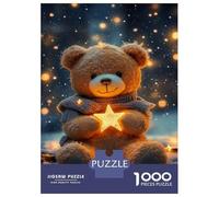 Puzzle Da 1000 Pezzi Per Adolescenti Cute Teddy Bear with Star Light-1 Puzzle Per Adulti Gioco Rompicapo Difficile Divertente Attività A Casa 52x38cm/1000pcs