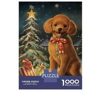Puzzle Da 1000 Pezzi Per Adolescenti Cute Vintage Poodle Xmas Puzzle Per Adolescenti Giochi Per Famiglie Sfida Difficile Regali Di Compleanno E Unici 70x50cm/1000pcs