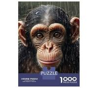 Puzzle Da 1000 Pezzi Per Adolescenti Cute Wet Chimpanzee Puzzle Per Adulti Giochi Rilassanti Assemblaggio Di Modelli Ottimo Regalo Per I Giocatori 38x26cm/1000pcs