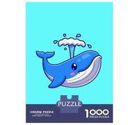 Puzzle Da 1000 Pezzi Per Adolescenti Cute Whale Cartoon Puzzle Giochi Rilassanti Regali Per Donne Regali Di Natale E Compleanno 70x50cm/1000pcs