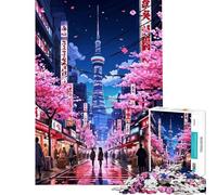 Puzzle da 1000 pezzi per adolescenti Cyberpunk Sakura giapponese gioco rilassante per adulti decorazione da parete sfida educativa (dimensioni 38x26cm)