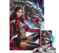 Puzzle da 1000 pezzi per adolescenti Cyberpunk Wolf Girl puzzle per adulti gioco pratico analisi e logica ottimo regalo per i giocatori (dimensioni 50x75cm)