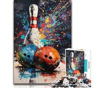 Puzzle da 1000 pezzi per adolescenti, da dipingere con la palla da bowling, gioco stimolante e gioco educativo per famiglie, per compleanni e Natale, 38x26cm