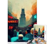 Puzzle da 1000 pezzi per adolescenti da vendere al mercato giocattoli fai da te regali per donne e uomini gioco pratico per migliorare l'amore tra coppie dimensioni 38x52cm