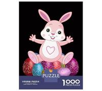 Puzzle Da 1000 Pezzi Per Adolescenti Dabbing Rabbit Easter Day Puzzle Per Adolescenti, Rompicapo, Gioco Di Modelli, Assemblaggio, Unici, Compleanno E Regali 38x26cm/1000pcs
