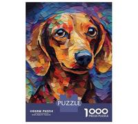 Puzzle Da 1000 Pezzi Per Adolescenti Dachshund Colorful Puzzle Per Adulti Giochi Per Famiglie Decorazione Perfetta Regali Unici Per Compleanno E Natale 52x38cm/1000pcs