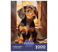 Puzzle Da 1000 Pezzi Per Adolescenti Dachshund Puppy Puzzle Per Adulti Gioco Pratico Assemblaggio Di Modelli Regali Unici Per Compleanni E Occasioni Speciali 52x38cm/1000pcs
