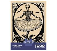 Puzzle Da 1000 Pezzi Per Adolescenti Danse Macabre Skeleton Ballerina Puzzle Per Adulti Gioco Pratico Migliora La Memoria Regalo Di Compleanno, Regali, 70x50cm/1000pcs
