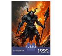 Puzzle Da 1000 Pezzi Per Adolescenti Dark Demon Warrior with Spear Puzzle Per Adolescenti Giochi Rilassanti Migliora La Memoria Regali Per Amici E Familiari 70x50cm/1000pcs