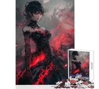 Puzzle da 1000 pezzi per adolescenti Dark Queen of Fire Toy Decorazione da parete Regali di compleanno Giochi rilassanti Allena il tuo cervello e le tue mani Dimensioni 50x75cm