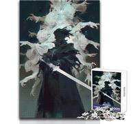 Puzzle da 1000 pezzi per adolescenti Dark Swordsman Souls, accogliente e rilassante, divertimento per il tempo libero, vestibilità perfetta, alta precisione, dimensioni giocattolo 50x75cm