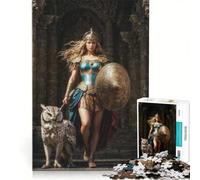 Puzzle da 1000 pezzi per adolescenti, Dea Atena, Giocattolo decorativo da parete, Allena la mente e la mano, Ottimo regalo per gli appassionati di videogiochi 50x75cm