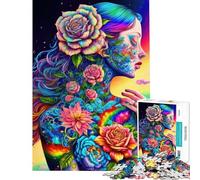Puzzle da 1000 pezzi per adolescenti Dea dei Fiori Arcobaleno Puzzle per adulti Gioco rilassante Decorazione murale Sfida educativa (Dimensioni 50x75cm)