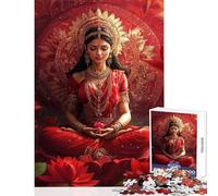 Puzzle da 1000 pezzi per adolescenti Dea in Rosso Giochi Rilassanti per il Divertimento in Famiglia Giocattoli Decorativi per la Casa Migliora l'Amore tra le Coppie (38X52CM)