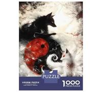 Puzzle Da 1000 Pezzi Per Adolescenti Death And Life Fox Fantasy Puzzle Per Adulti Giochi Rilassanti Assemblaggio Di Modelli Ottimo Regalo Per I Giocatori 70x50cm/1000pcs