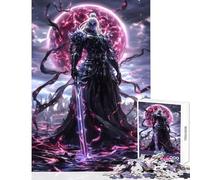 Puzzle da 1000 pezzi per adolescenti decorazione da parete con Samurai del mondo oscuro regalo per compleanni gioco per famiglie allena il cervello e le mani dimensioni 38x26cm