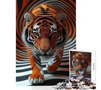 Puzzle da 1000 pezzi per adolescenti decorazione per la casa a forma di tigre a spirale giocattoli fantastici regali e giocattoli gioco impossibile difficile e impegnativo (dimensioni 38x26cm)