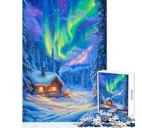 Puzzle da 1000 pezzi per adolescenti decorazione per la casa baita nel paese delle meraviglie invernali giocattoli ottimo regalo per giochi gioco pratico interessante riduzione dello stress 38x26cm