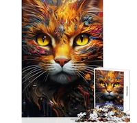 Puzzle da 1000 pezzi per adolescenti decorazione per la casa con gatto cosmico giocattoli regali di Babbo Natale segreto gioco pratico aiuta a esercitare il cervello dimensioni 38x52cm