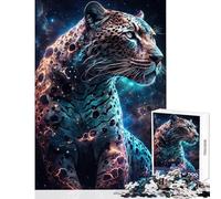 Puzzle da 1000 pezzi per adolescenti decorazione per la casa giaguaro cosmico ottimo regalo per la famiglia collezione di artisti belle arti dimensioni 38x26cm