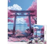 Puzzle da 1000 pezzi per adolescenti decorazione per la casa giapponese Torii Vaporwave giocattoli ottimo regalo per giochi educativi migliora l'amore tra coppie dimensioni 50x75cm