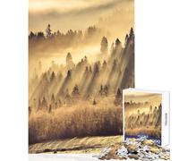 Puzzle da 1000 pezzi per adolescenti decorazioni per la casa con foresta di montagna nebbiosa giocattoli ottimo regalo per giochi di famiglia collezione di artisti belle arti dimensioni 50x75cm