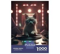 Puzzle Da 1000 Pezzi Per Adolescenti Deejay Cat Club Disco Puzzle Per Adulti Giocattoli Antistress Analisi E Logica Regalo Di Compleanno, Regali, 70x50cm/1000pcs