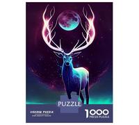 Puzzle Da 1000 Pezzi Per Adolescenti Deer And Moon Painting Puzzle Per Adolescenti Giochi Rilassanti Corsa Di Velocità Manuale Aiuta Ad Allenare Il Cervello 70x50cm/1000pcs