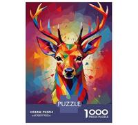 Puzzle Da 1000 Pezzi Per Adolescenti Deer Colorful Wpap Art Puzzle Per Adulti Giocattoli Antistress Sfida Difficile Impegnativo Da Completare 38x26cm/1000pcs