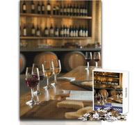 Puzzle da 1000 pezzi per adolescenti Degustazione di vini con formaggio Bellissimo gioco di design Migliora la memoria Regalo di compleanno Dimensioni 50x75cm