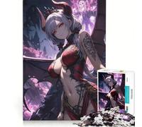 Puzzle da 1000 pezzi per adolescenti: Demone dagli occhi rossi, gioco educativo, attività divertenti da fare in casa, per rafforzare l'amore tra le coppie 38x26cm