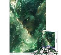 Puzzle da 1000 pezzi per adolescenti "Demone dagli occhi verdi" gioco rompicapo per la casa passatempo giocattolo educativo per rafforzare l'amore tra le coppie (26x38cm)