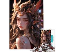 Puzzle da 1000 pezzi per adolescenti: demone fanciulla elfo Difficile e stimolante decorazione per la casa gioco rilassante per ragazzi dai 14 anni in su (38x52cm)