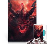 Puzzle da 1000 pezzi per adolescenti Demone rosso cremisi Giochi educativi Decorazione della casa è ideale come regalo per tutta la famiglia 38x26cm