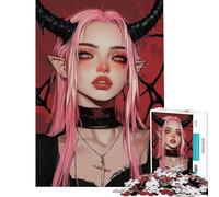 Puzzle da 1000 pezzi per adolescenti demonessa succube puzzle per adulti giochi divertenti difficile ideale per compleanni e Natale (dimensioni 38x52cm)