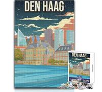 Puzzle da 1000 pezzi per adolescenti Den Haag The Hague Cityscape Family Fun & Game Night Difficile Difficile Giocattoli antistress Dimensioni 38x52cm