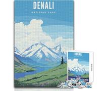 Puzzle da 1000 pezzi per adolescenti, Denali National Park, gioco di sfida unico, sfida difficile, regalo per compleanni, dimensioni 38x26cm