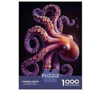 Puzzle Da 1000 Pezzi Per Adolescenti Detailed Octopus Illustration on Black Background Puzzle Per Adulti Giochi Divertenti Regali Per Donne Regali Unici Di Compleanno E Natale 38x26cm/1000pcs