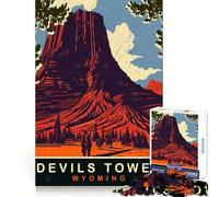 Puzzle da 1000 pezzi per adolescenti,Devils Tower,gioco a incastro perfetto,allenamento della concentrazione,divertimento e tranquillità,regalo di compleanno (38x52cm)