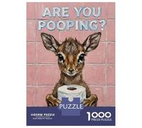 Puzzle Da 1000 Pezzi Per Adolescenti Dik-dik with Toilet Paper Painting Puzzle Per Adulti Gioco Rompicapo Regalo Di Compleanno Aiuta Ad Allenare Il Cervello 70x50cm/1000pcs