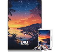 Puzzle da 1000 pezzi per adolescenti Dili, Timor Est al tramonto Gioco educativo per famiglie Sfida difficile Regalo divertente Dimensioni 50x75cm