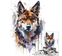 Puzzle da 1000 pezzi per adolescenti Dingo Acquerello Decorazione per la casa Giocattoli Idee regalo Giochi rilassanti Lista dei desideri con Babbo Natale Dimensioni 50x75cm