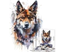 Puzzle da 1000 pezzi per adolescenti Dingo Acquerello Decorazione per la casa Giocattoli Idee regalo Giochi rilassanti Lista dei desideri con Babbo Natale Dimensioni 38x26cm