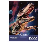 Puzzle Da 1000 Pezzi Per Adolescenti Dinosaur in 60s Rock Album Puzzle Giochi Rilassanti Regali Per Donne Regali Di Natale E Compleanno 52x38cm/1000pcs