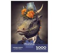 Puzzle Da 1000 Pezzi Per Adolescenti Dinosaur Triceratops Dream Puzzle Per Adulti Giochi Rilassanti Regalo Di Compleanno Regali Per Amici E Familiari 70x50cm/1000pcs